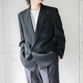 1970-80s Japan vintage black color double breasted tailored jacket