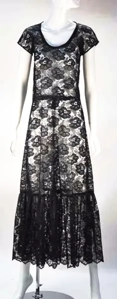 1970s Biba Sheer Lace Dress