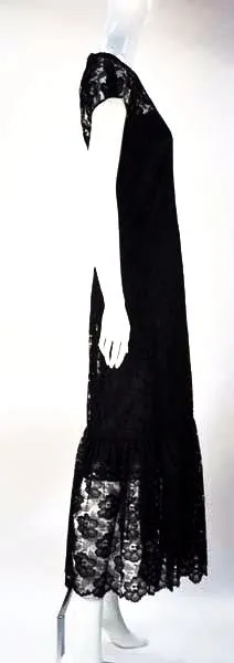 1970s Biba Sheer Lace Dress