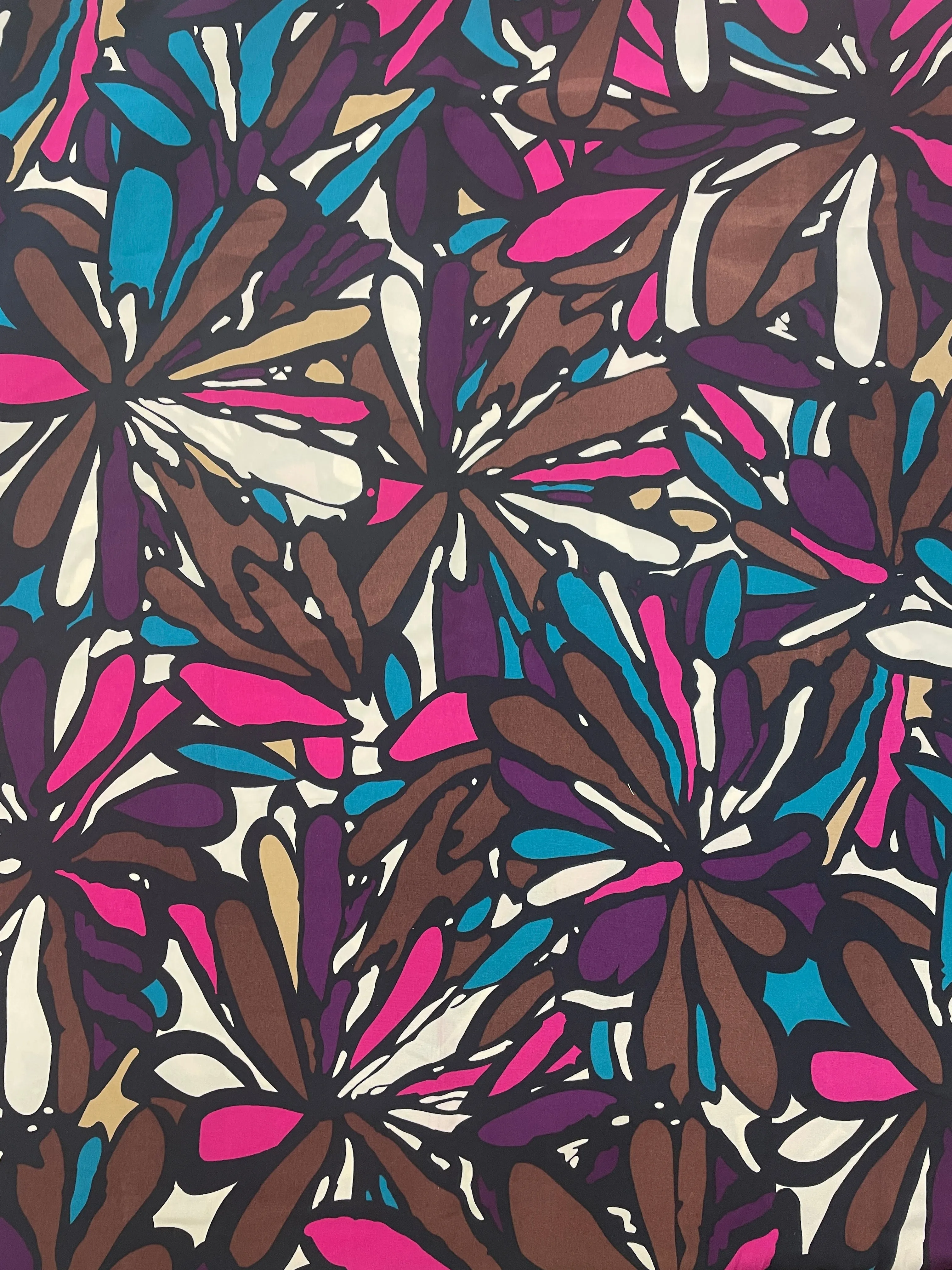 3 3/4 YD Nylon - Large Multi Colored Flowers
