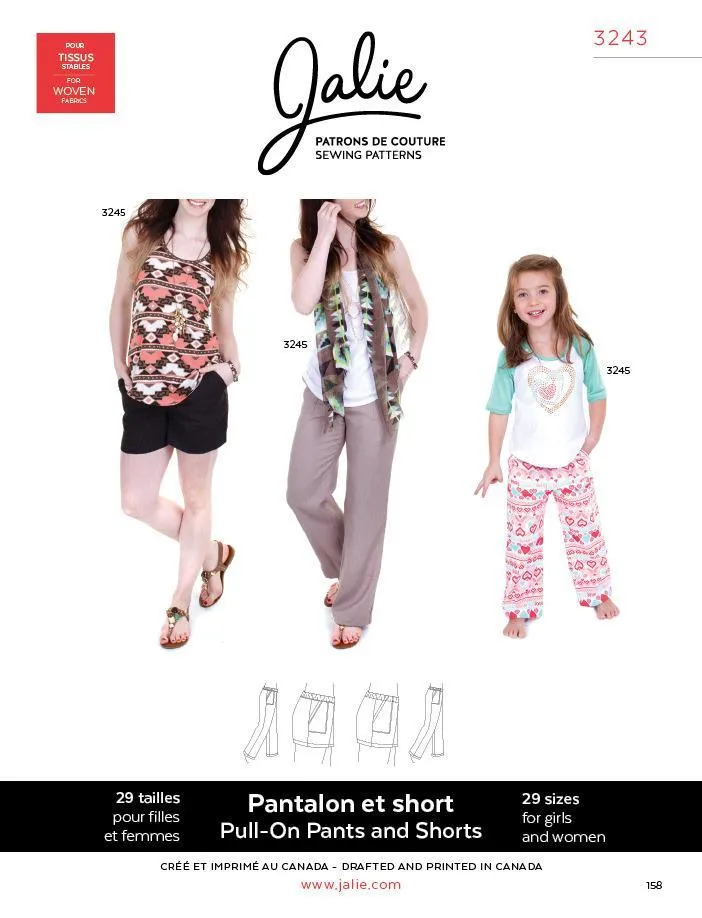 3243 // Pull-on Pants and Shorts