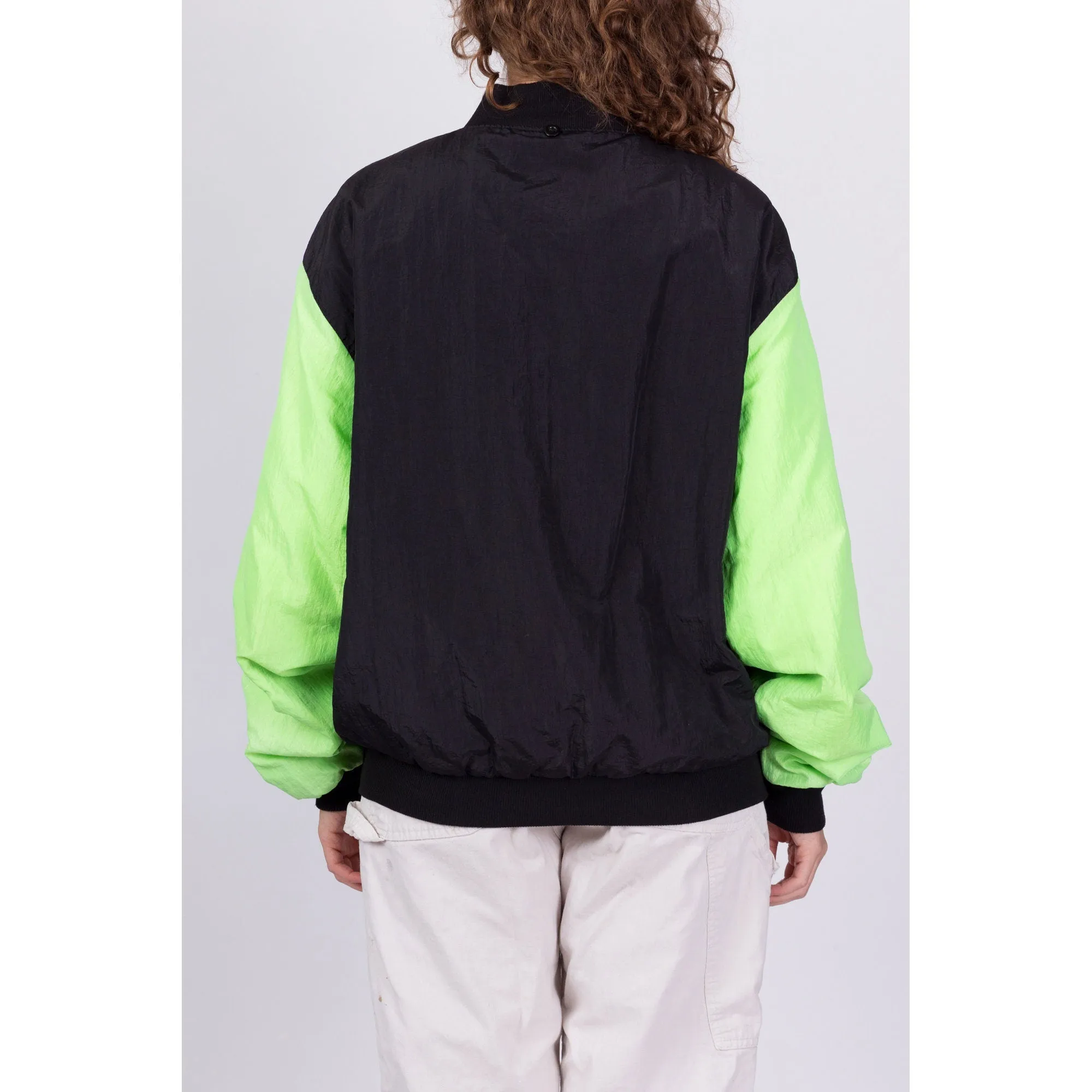 80s Neon Color Block Arcticwear Racing Jacket - Men's Large