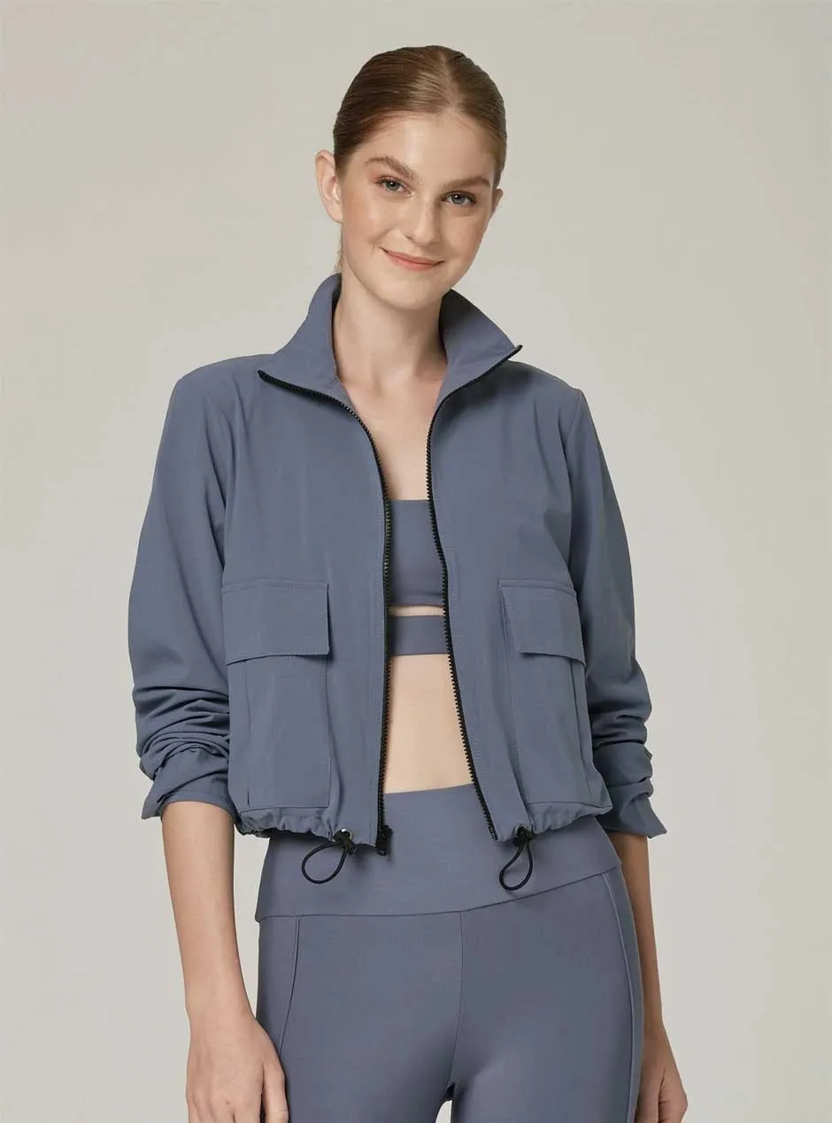 925 Fit Women's Short Coming Waterproof Jacket - Blu-S Steel Blue