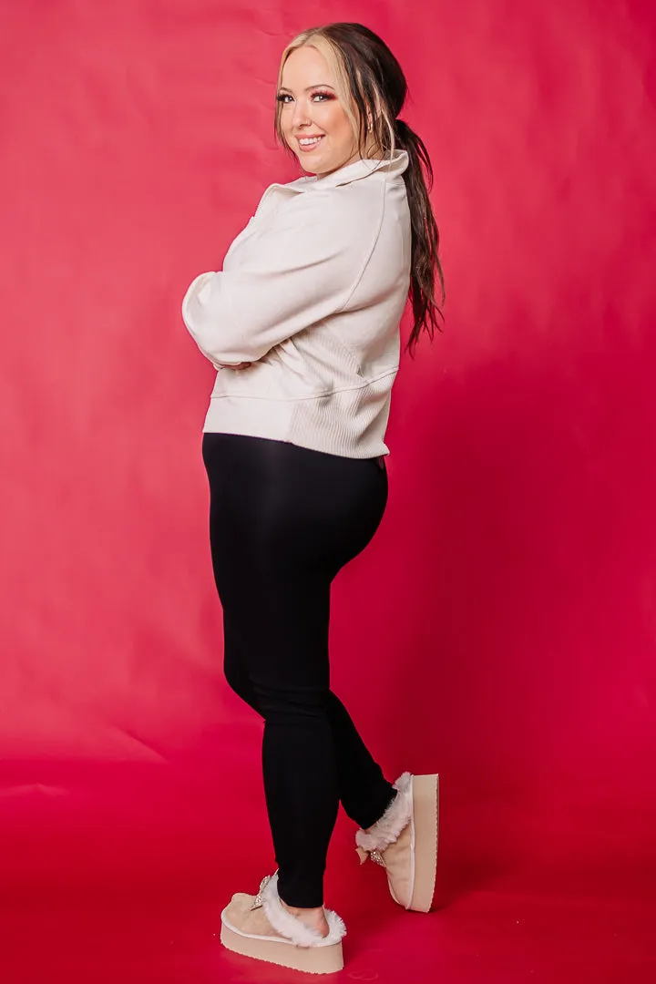A Dynamic Moment Full Zip Jacket | Heather Beige