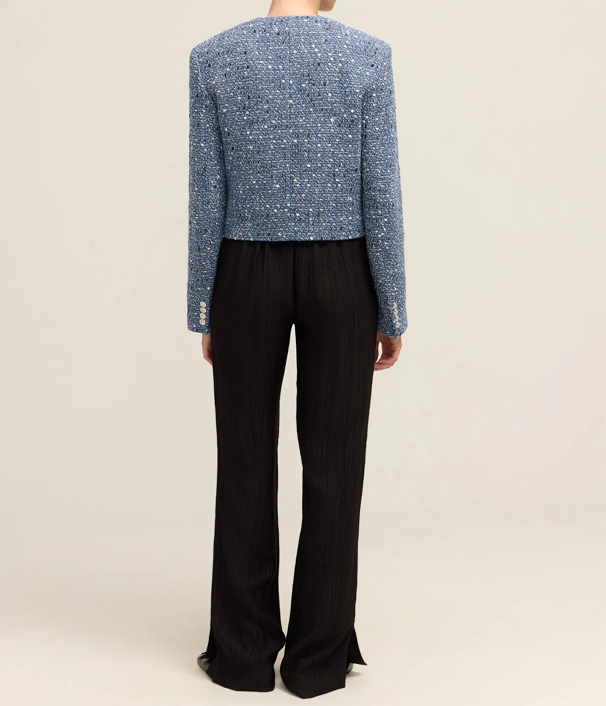 Amber Jacket in Blue Tweed