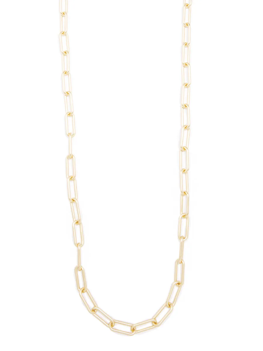 Angela Paperclip Link Long Necklace