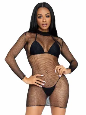 Anything But Basic Fishnet Dress