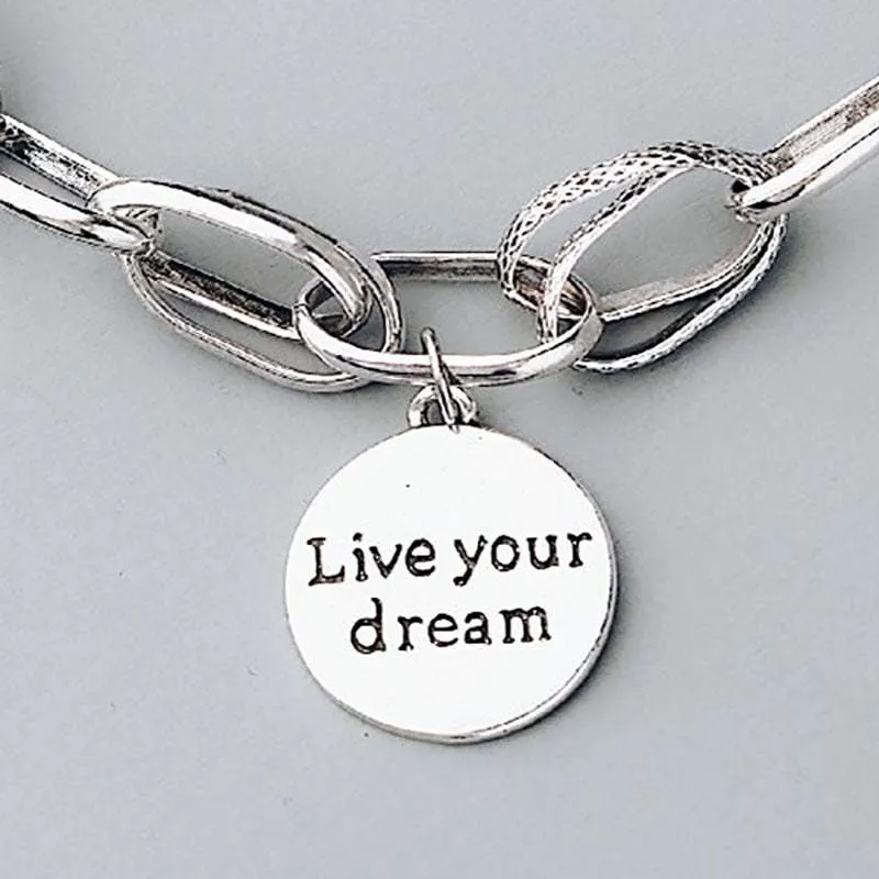 Armband e-girl Anhänger "lebe deinen Traum"