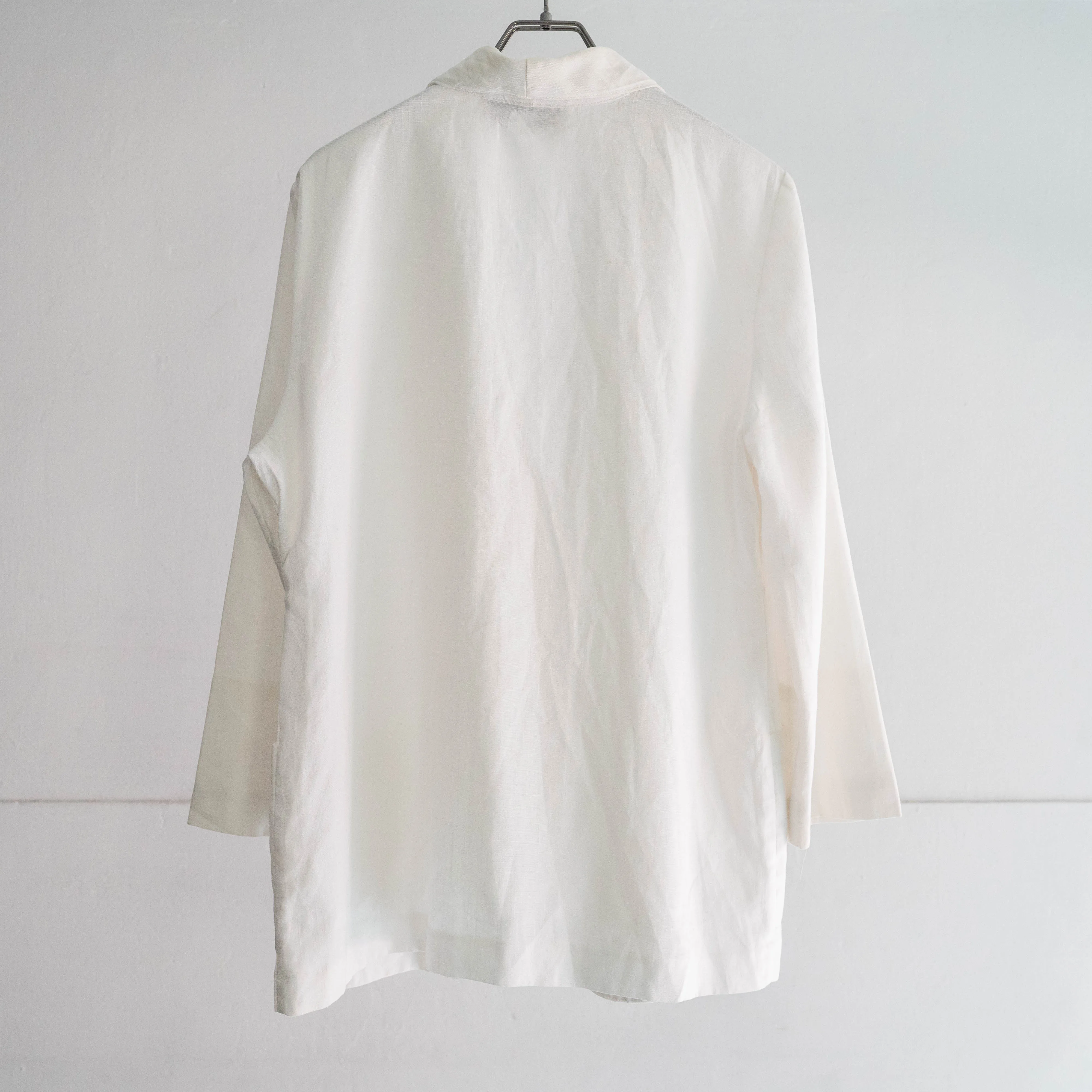 around 1990s white color poly × rayon tailored jacket