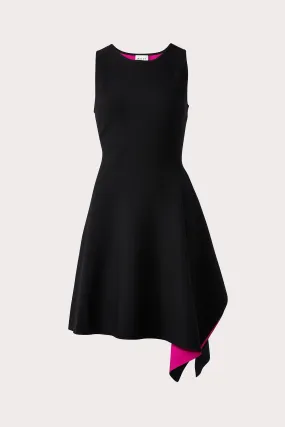Asymetrical Hem Doubleknit Dress