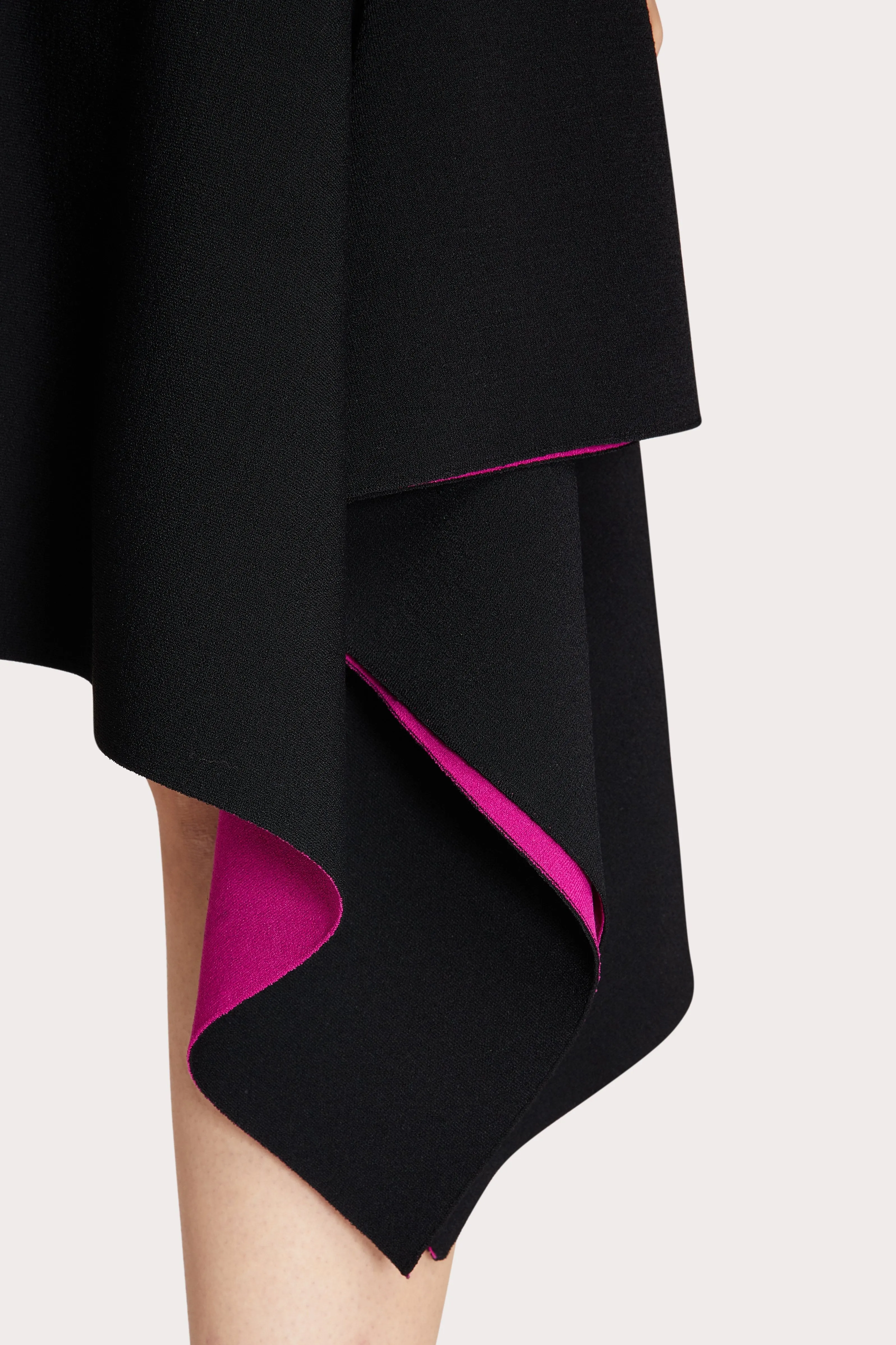 Asymetrical Hem Doubleknit Dress