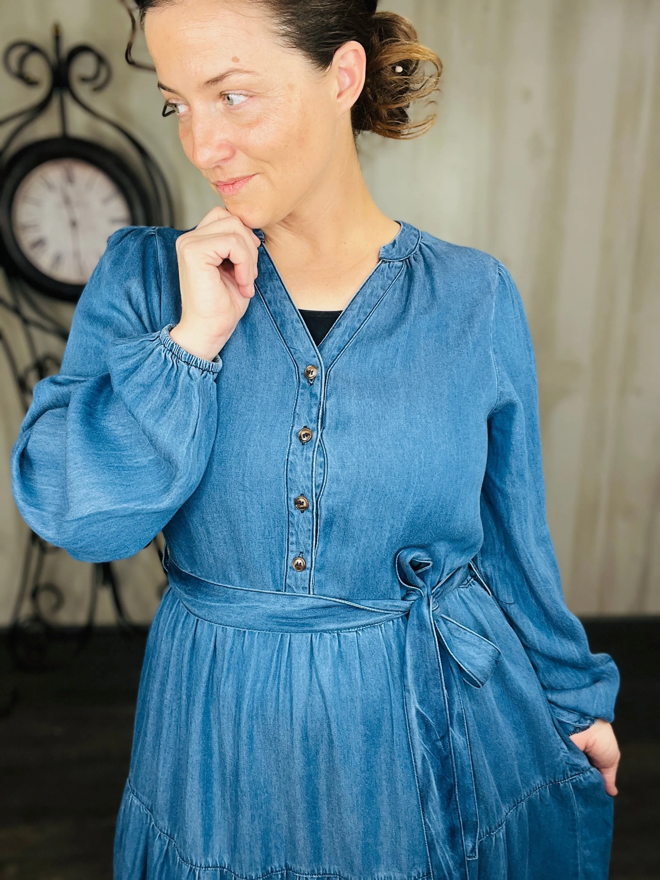 Belted & Ready Jean Dress