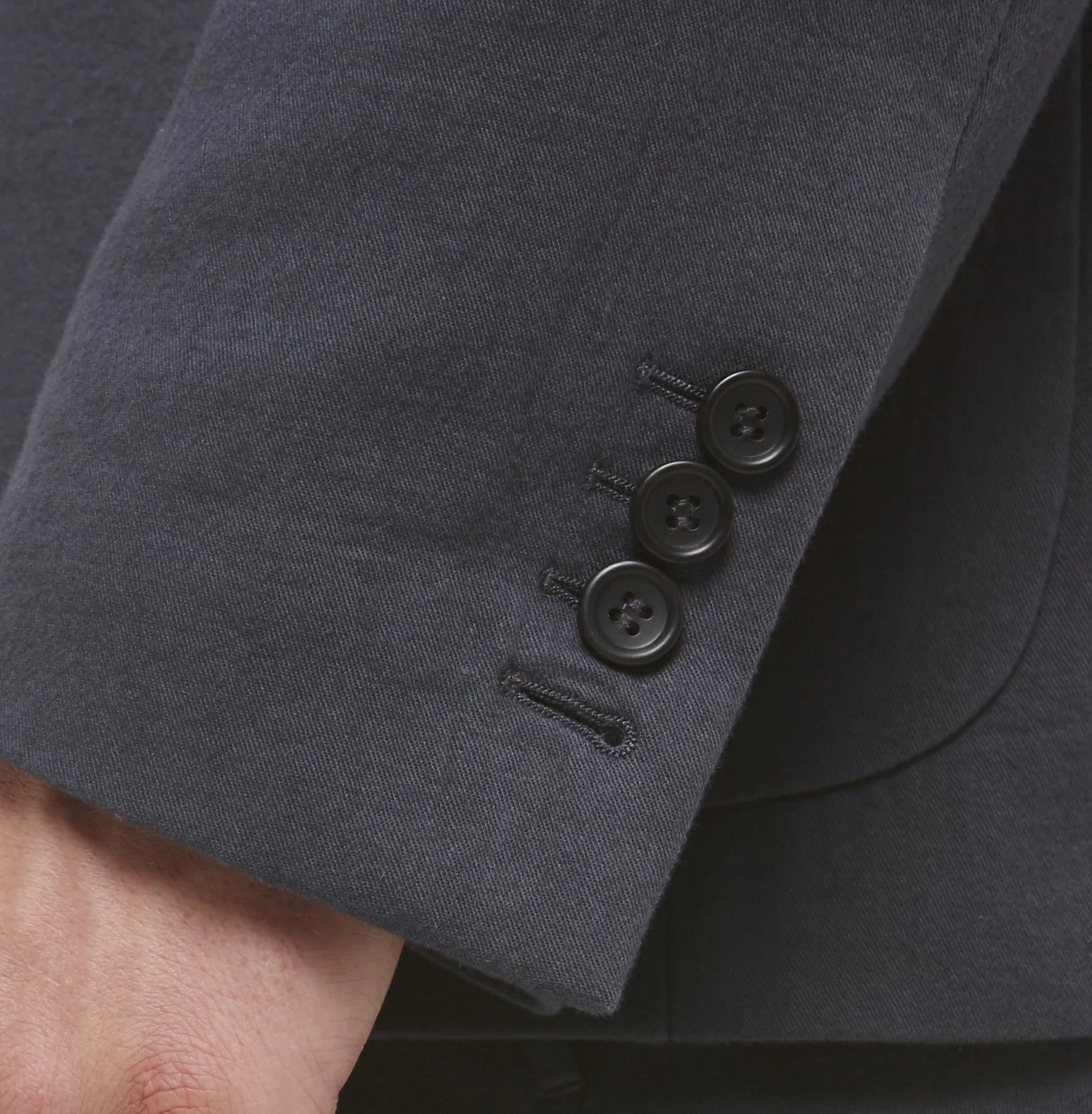 Black Cotton Grunge Blazer
