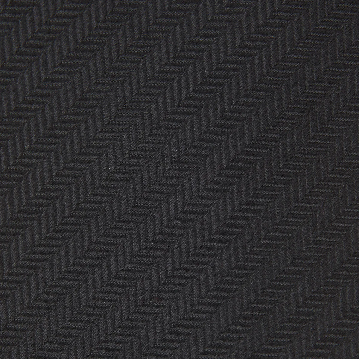 Black Herringbone Silk Tie
