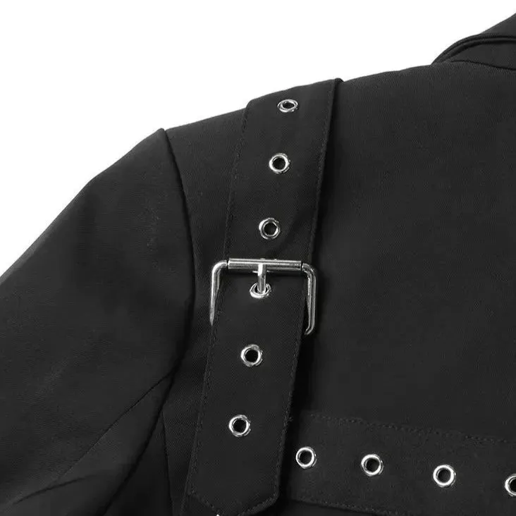 Black STRAPPY Belted Blazer