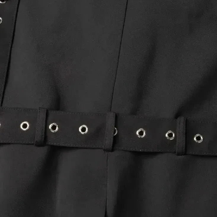Black STRAPPY Belted Blazer