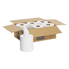 Boardwalk® Center-Pull Roll Towels, 2-Ply, 7.6 x 8.9, White, 600/Roll, 6/Carton