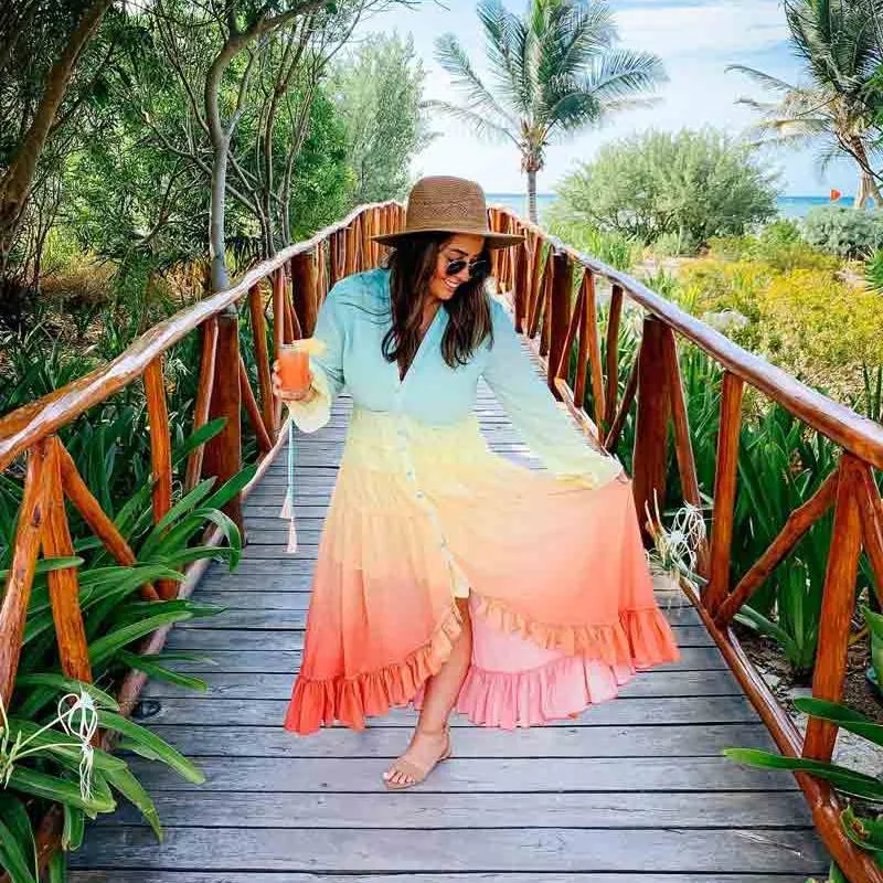 Boho Beachwear - Happy Rainbow Chic