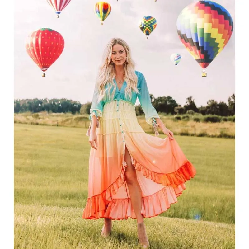Boho Beachwear - Happy Rainbow Chic