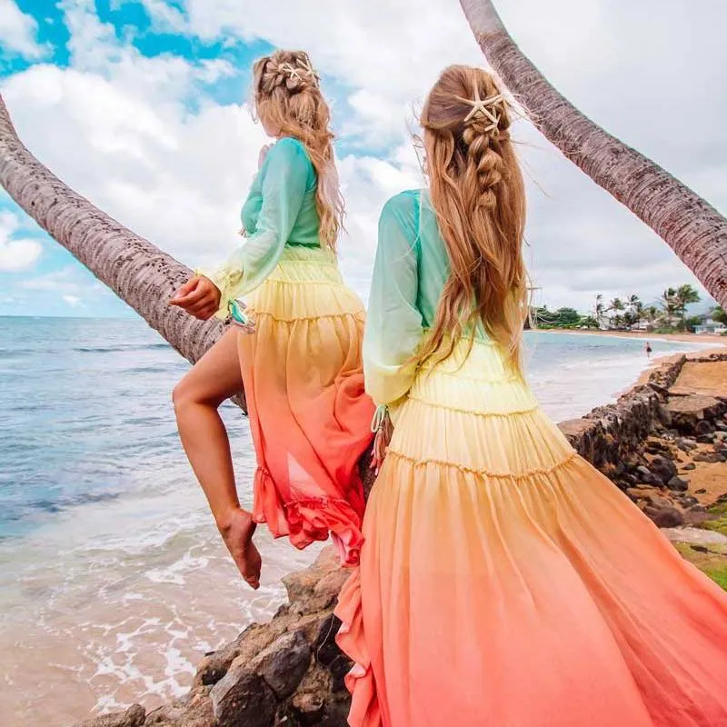 Boho Beachwear - Happy Rainbow Chic
