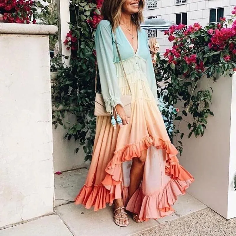 Boho Beachwear - Happy Rainbow Chic
