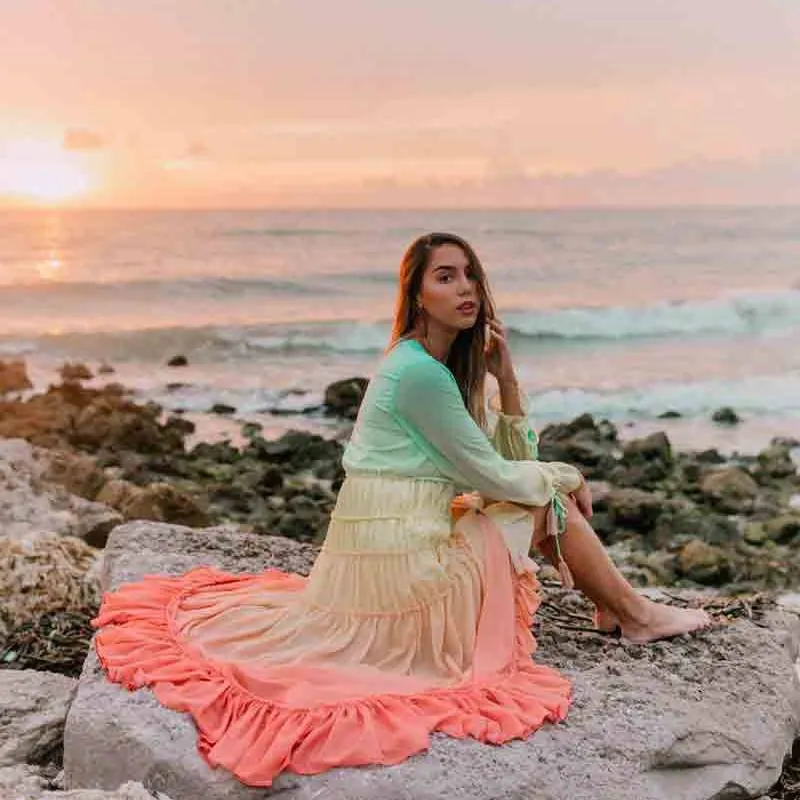 Boho Beachwear - Happy Rainbow Chic