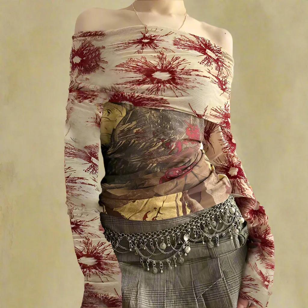 Chaos Theory Off-Shoulder Top