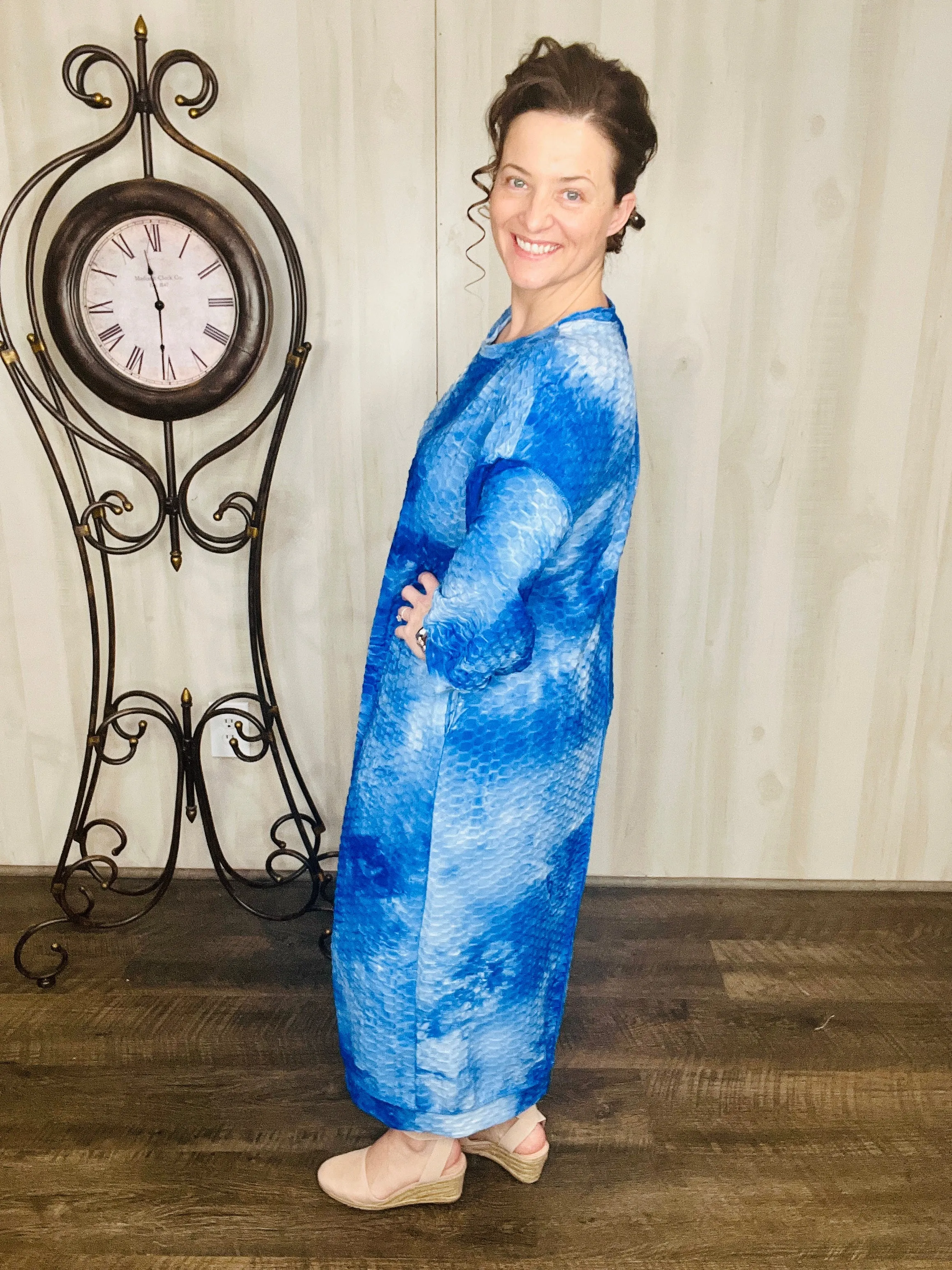 Comfy & Cute Tie Dye Dress- Pink, Blue or Midnight