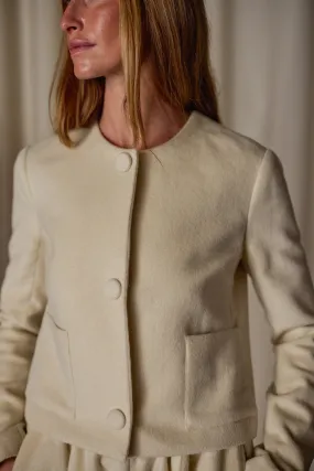 Crop Cashmere Jacket | Undyed