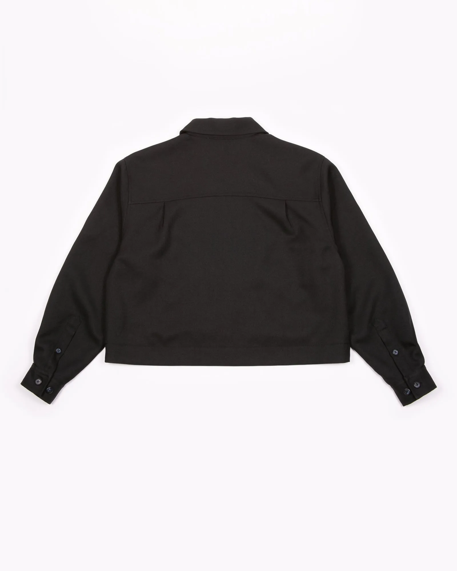 Crop Harrington Jacket - Black Sharkskin