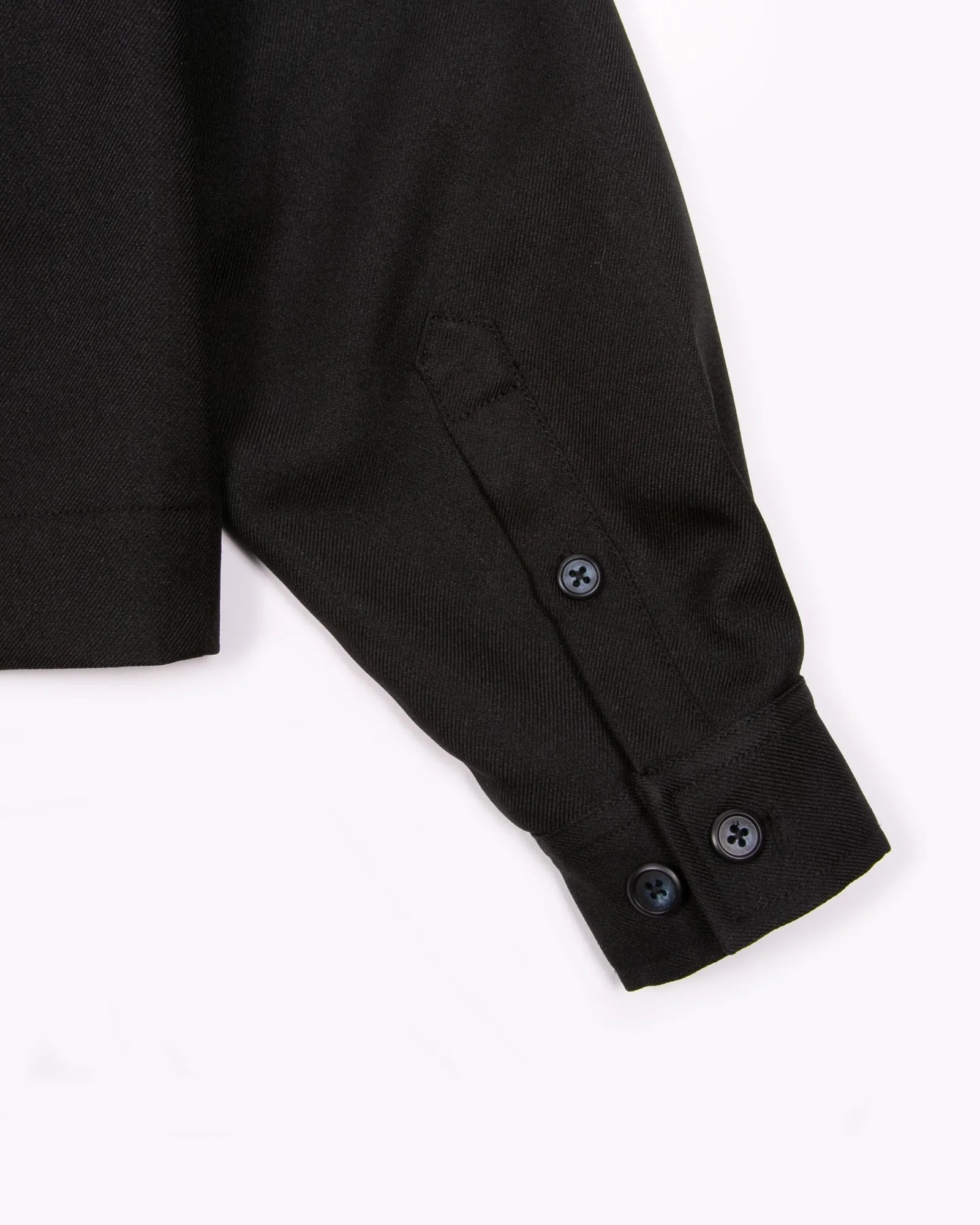 Crop Harrington Jacket - Black Sharkskin