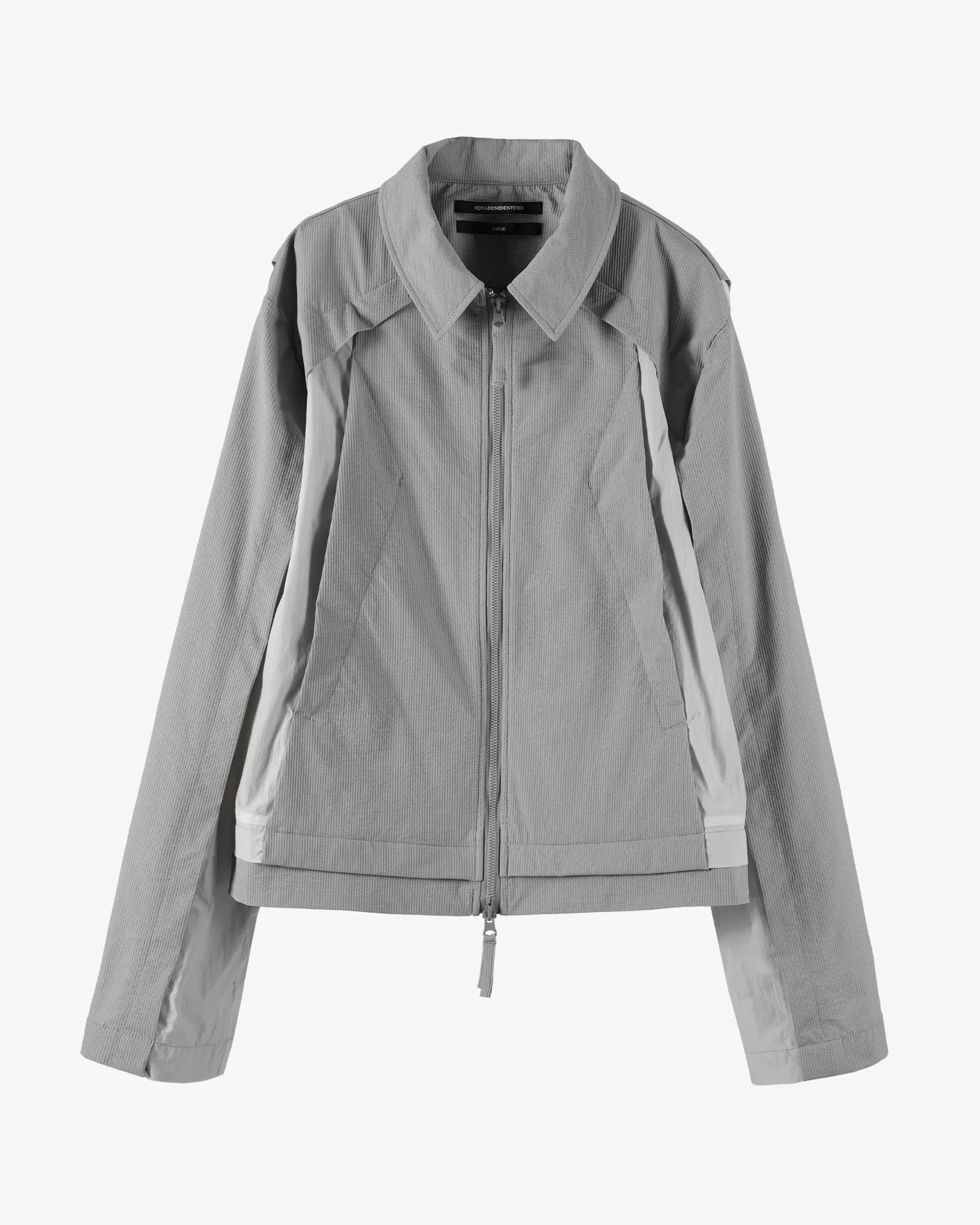 Cropped Collared Zipper Jacket