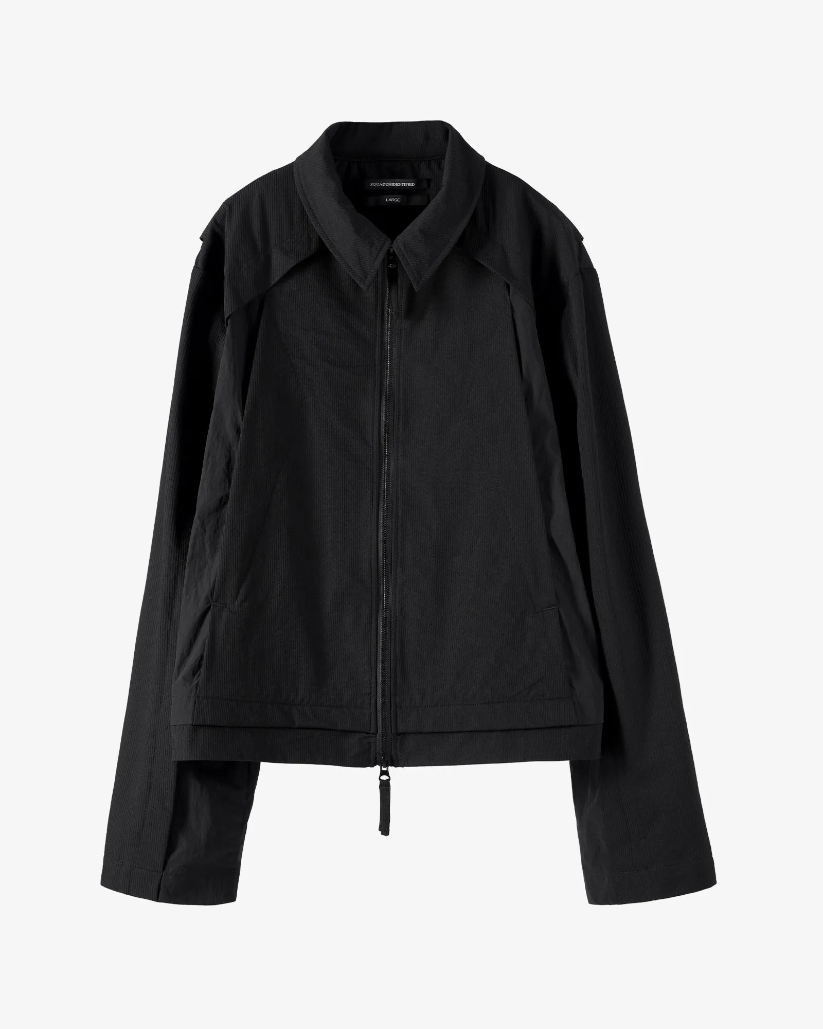 Cropped Collared Zipper Jacket