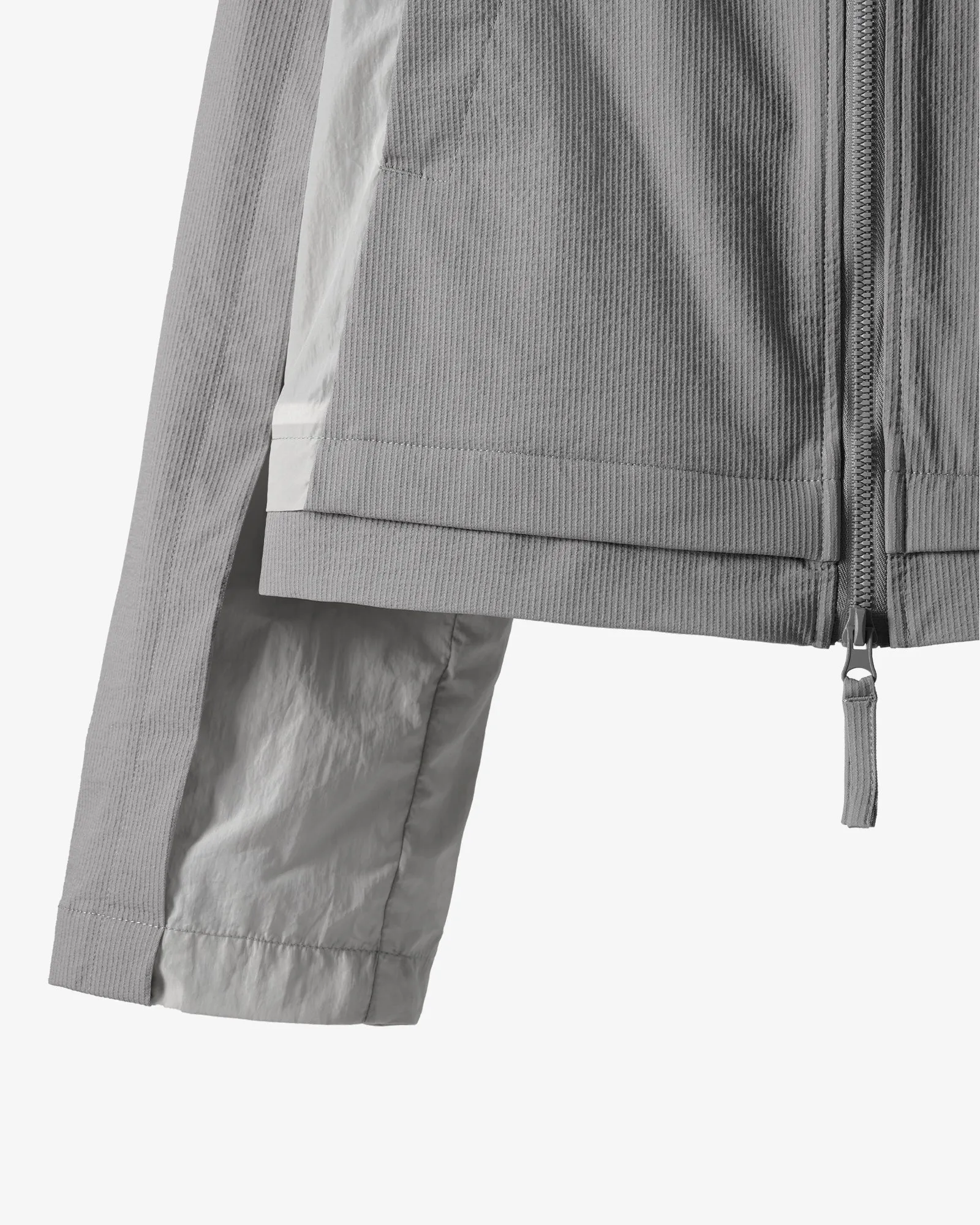 Cropped Collared Zipper Jacket