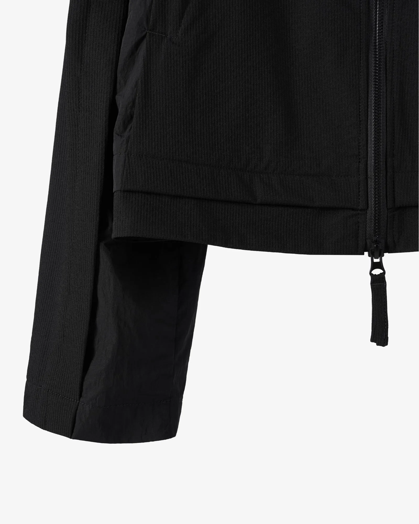 Cropped Collared Zipper Jacket