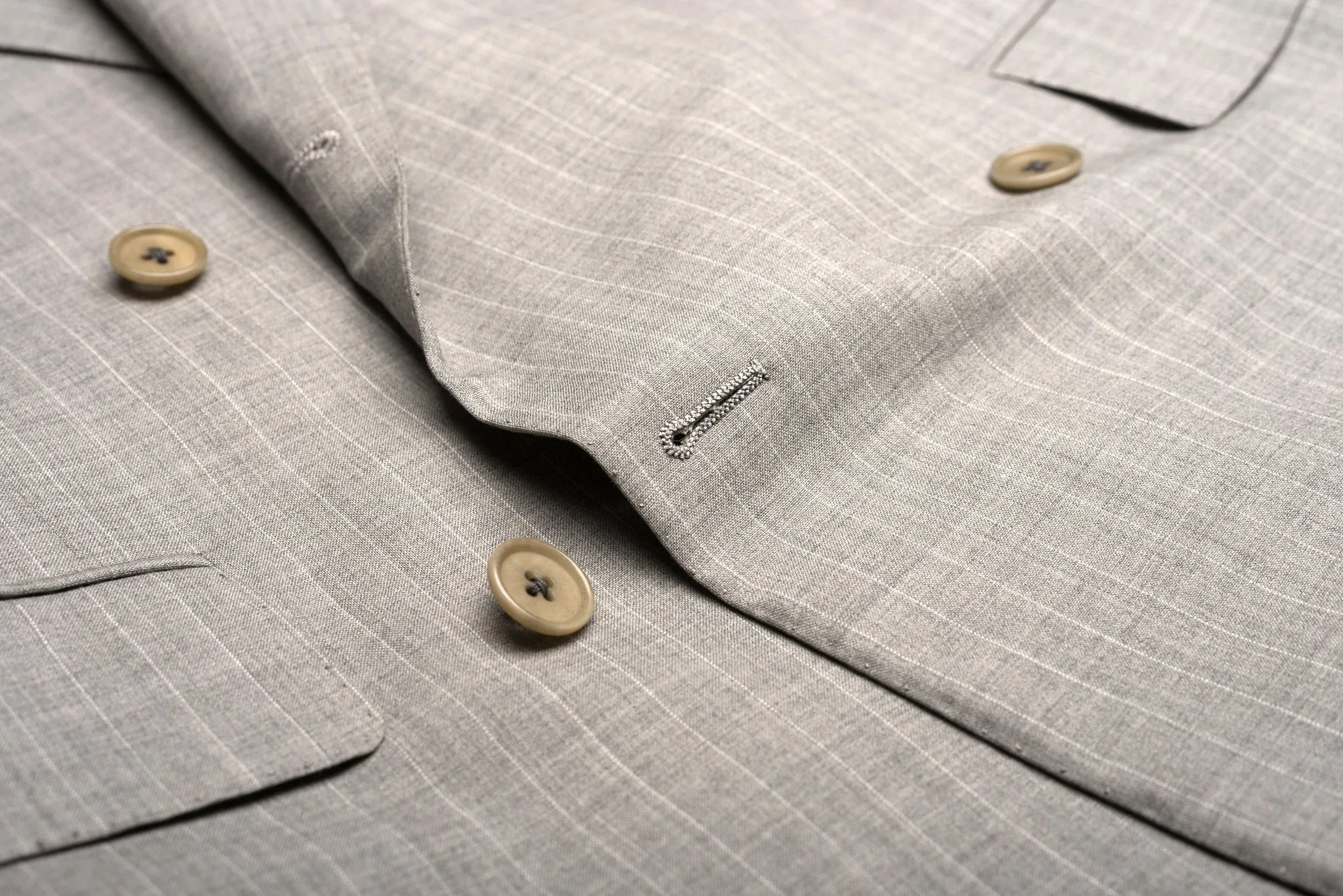 D'AVENZA Roma Gray Wool Super 120's DB Blazer Jacket EU 50 NEW US 40