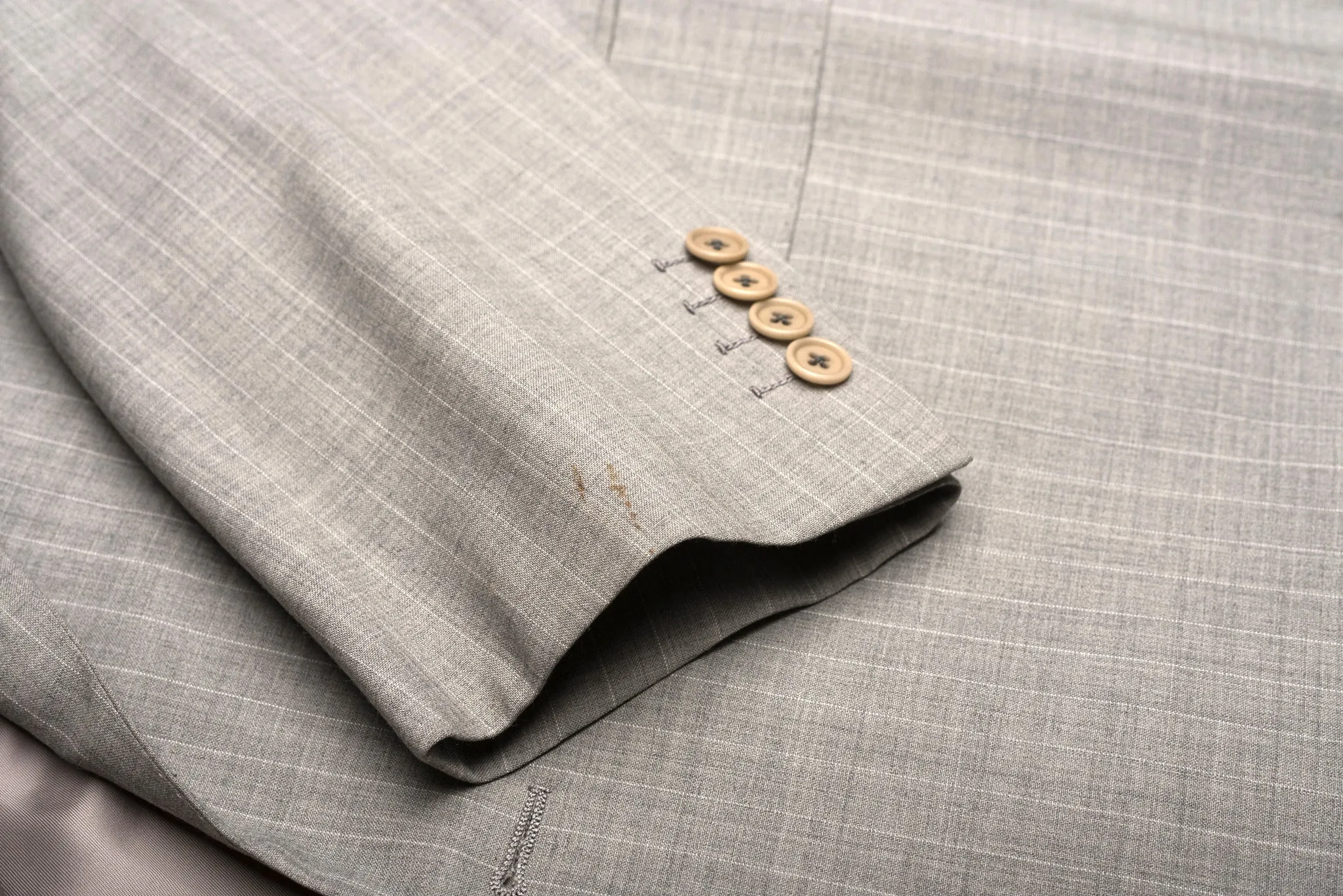 D'AVENZA Roma Gray Wool Super 120's DB Blazer Jacket EU 50 NEW US 40