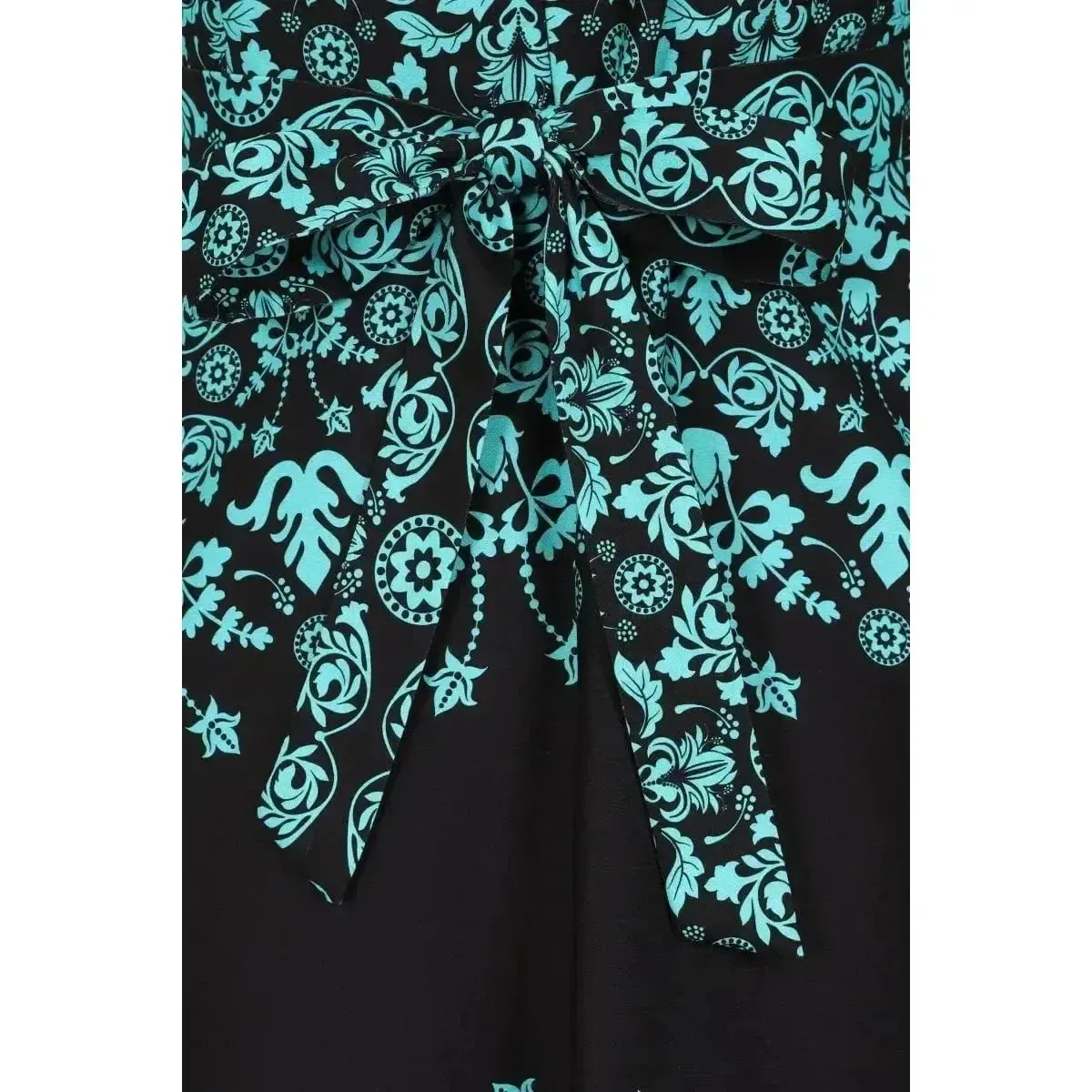 Day Dress - Blue Damask Border