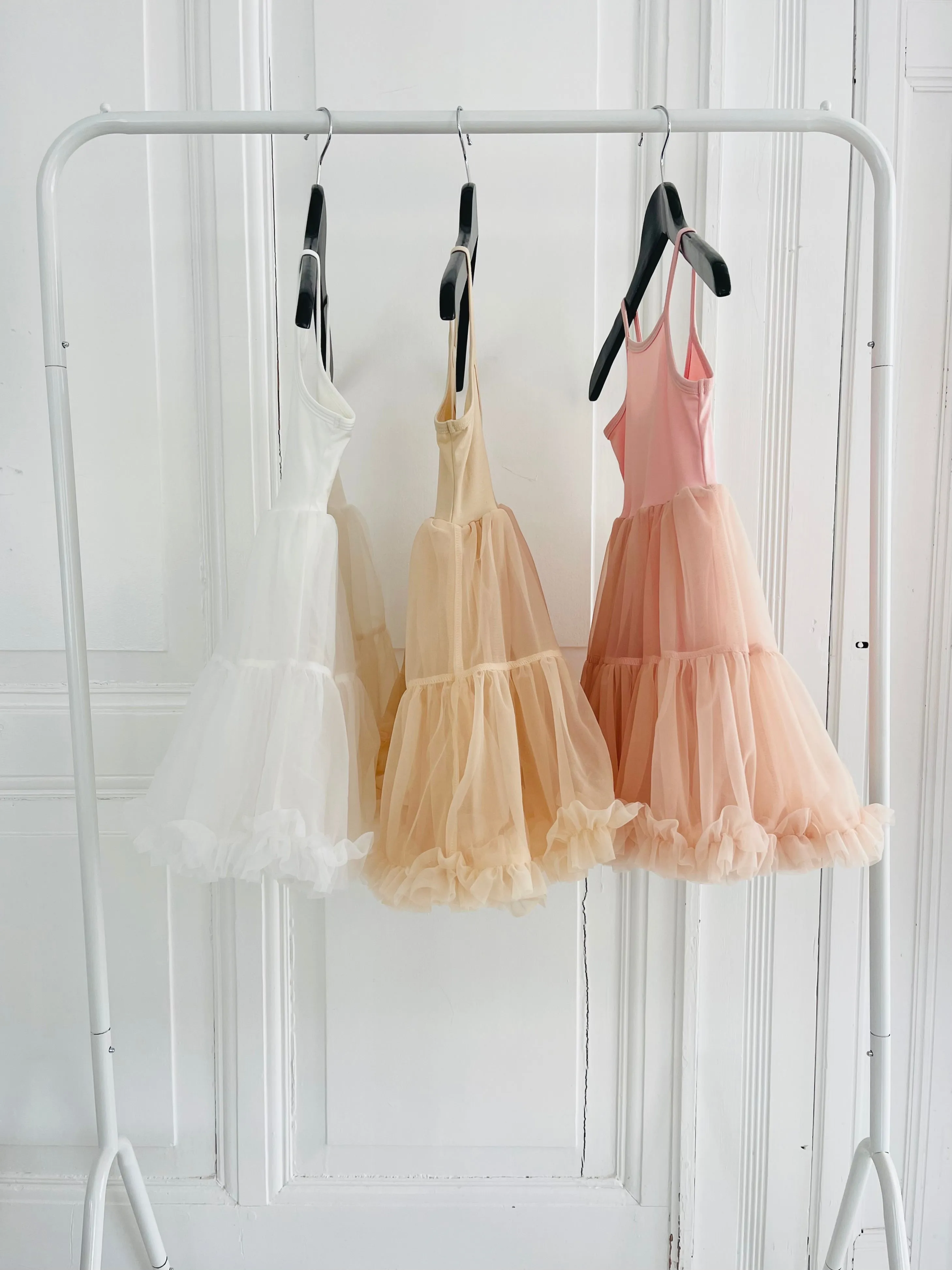 DOLLY PETTI SPAGHETTI PETTISKIRT TUTU DRESS cream