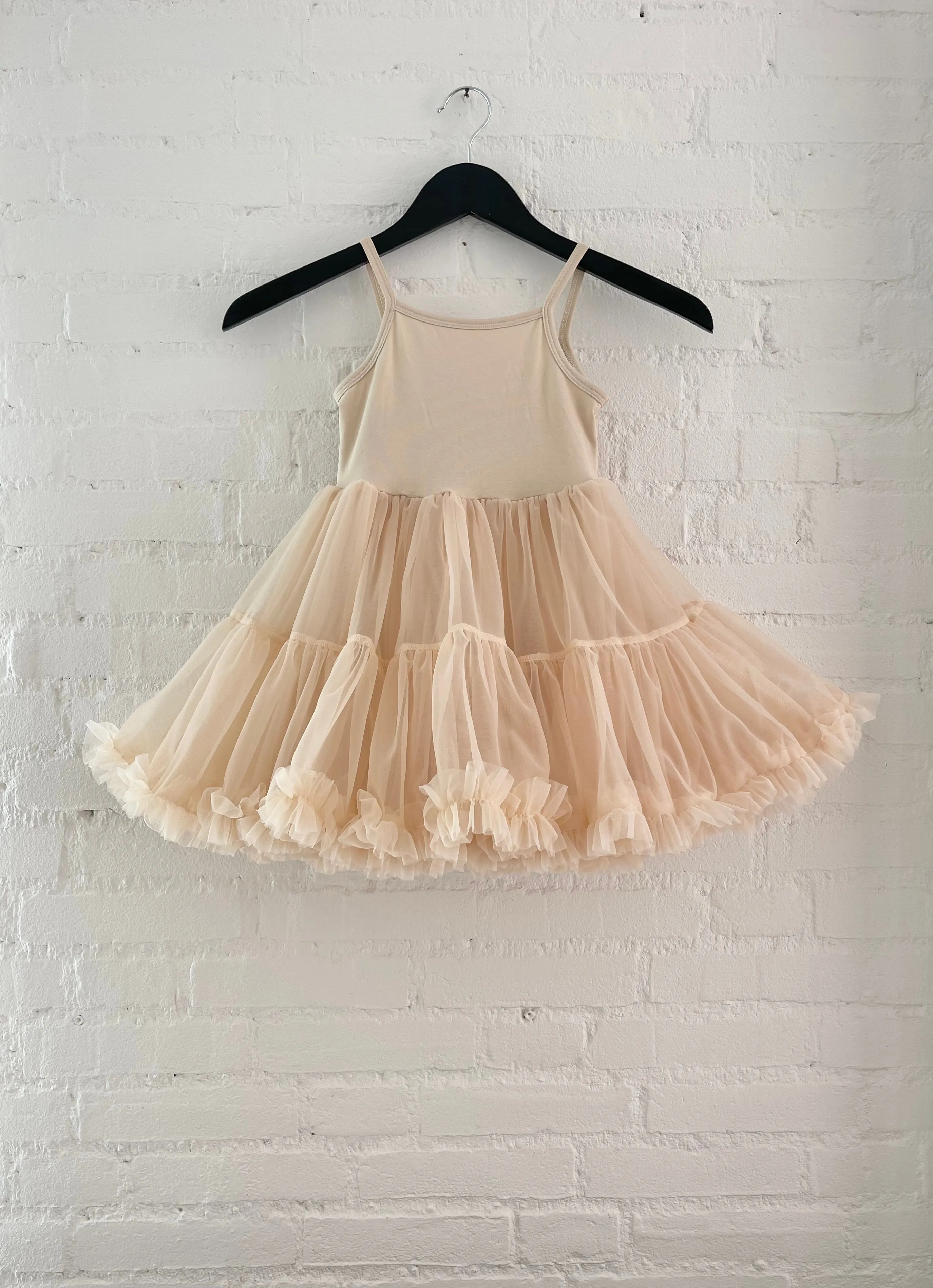 DOLLY PETTI SPAGHETTI PETTISKIRT TUTU DRESS cream