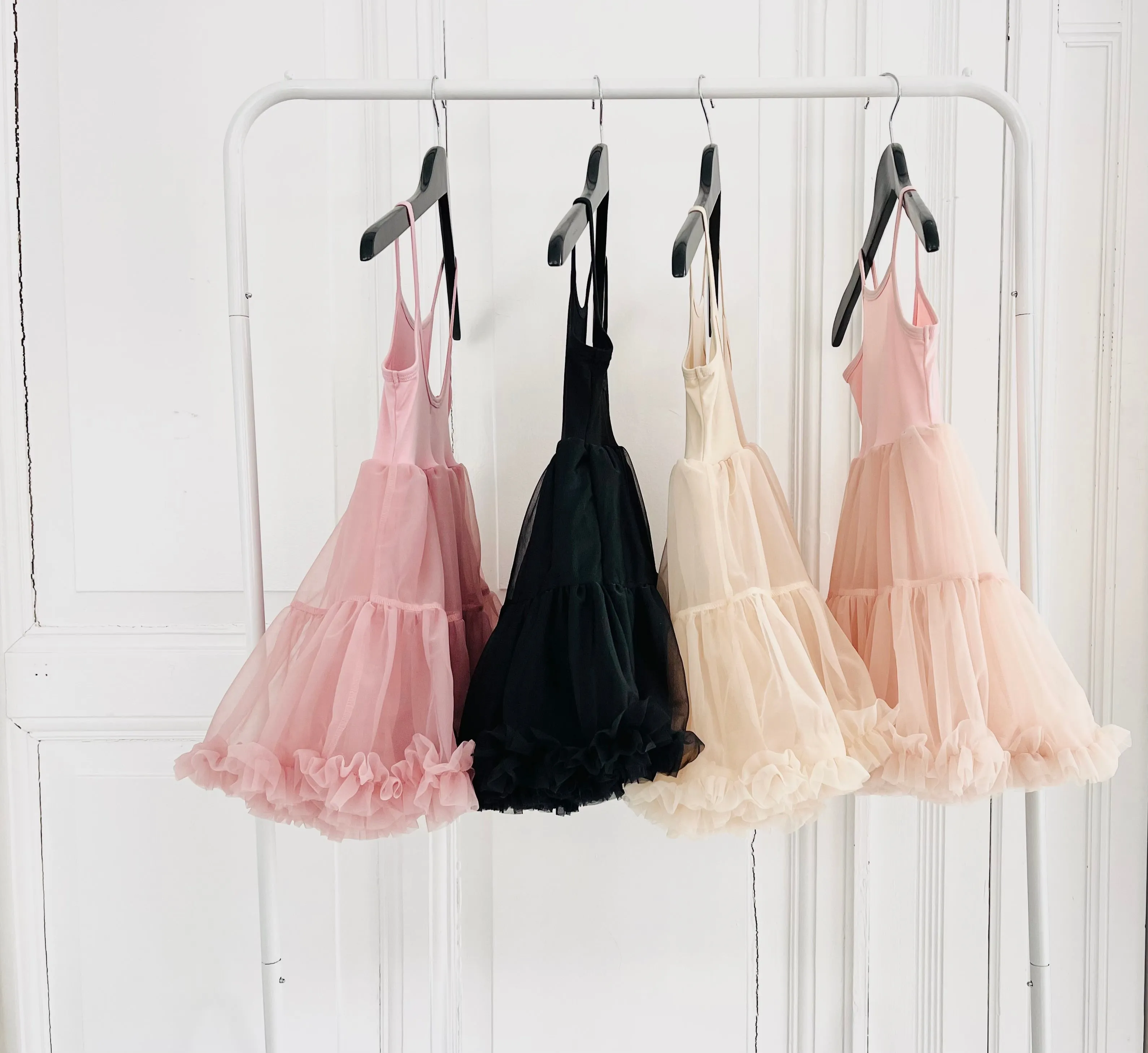 DOLLY PETTI SPAGHETTI PETTISKIRT TUTU DRESS cream