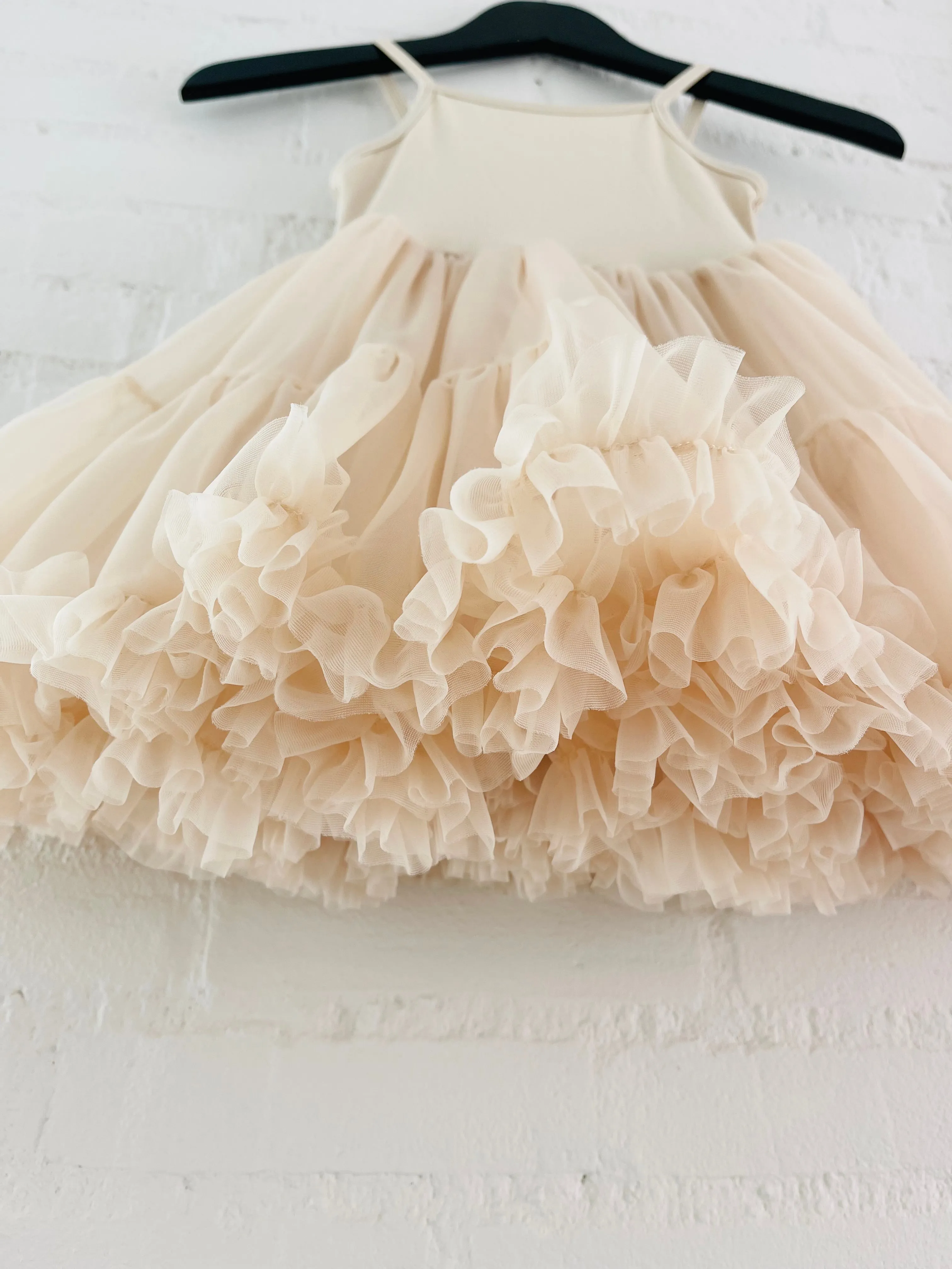 DOLLY PETTI SPAGHETTI PETTISKIRT TUTU DRESS cream