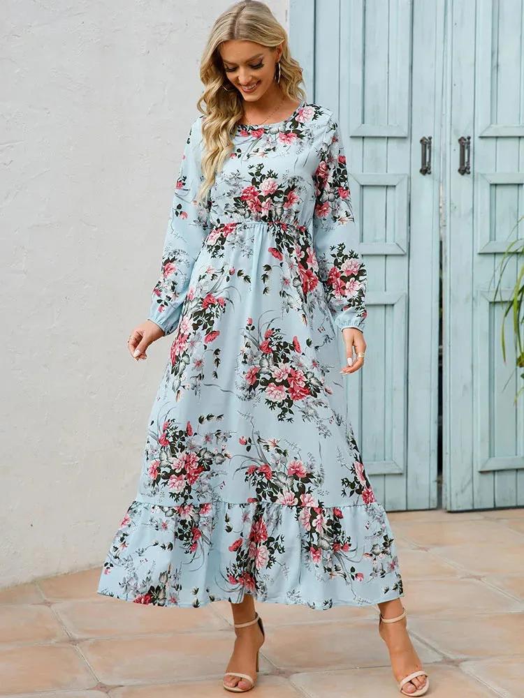 Elegant Floral Print Dress