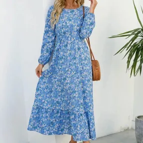Elegant Floral Print Dress