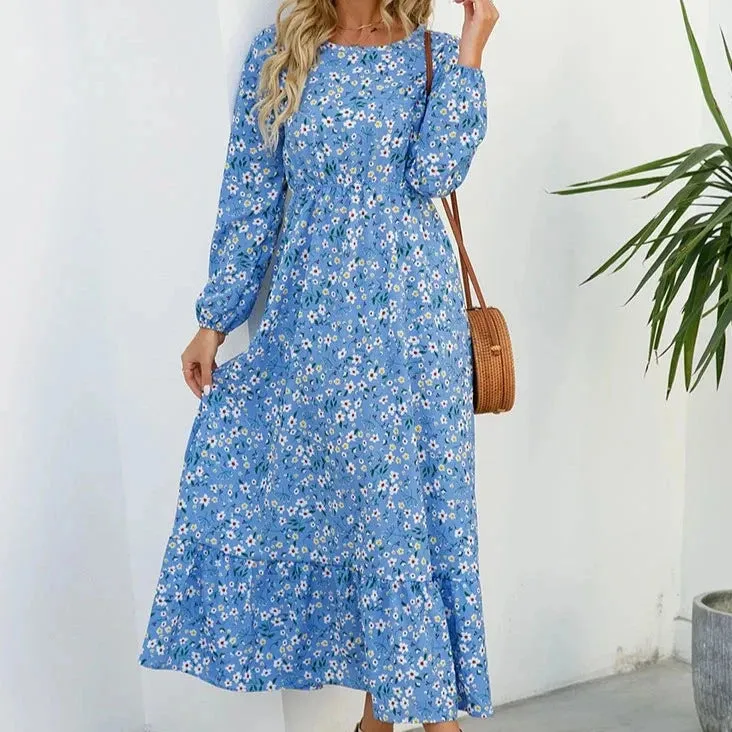 Elegant Floral Print Dress
