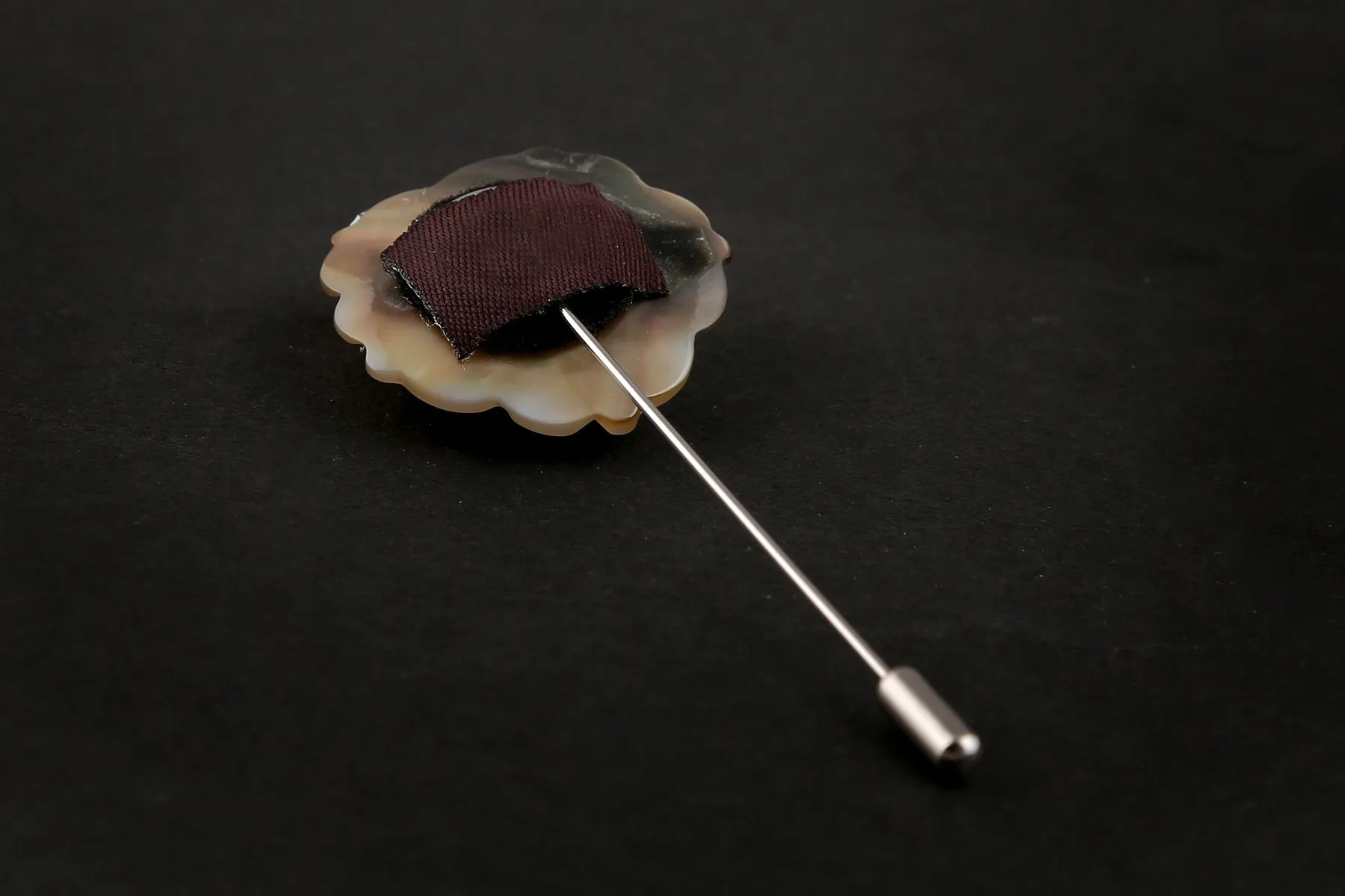 Elegant Handcrafted Silver Unisex Lapel Pin for Suits