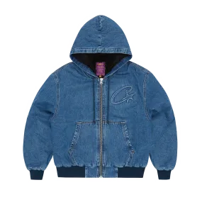 EMBOSSED C-STAR DENIM WORK JACKET [BLUE]