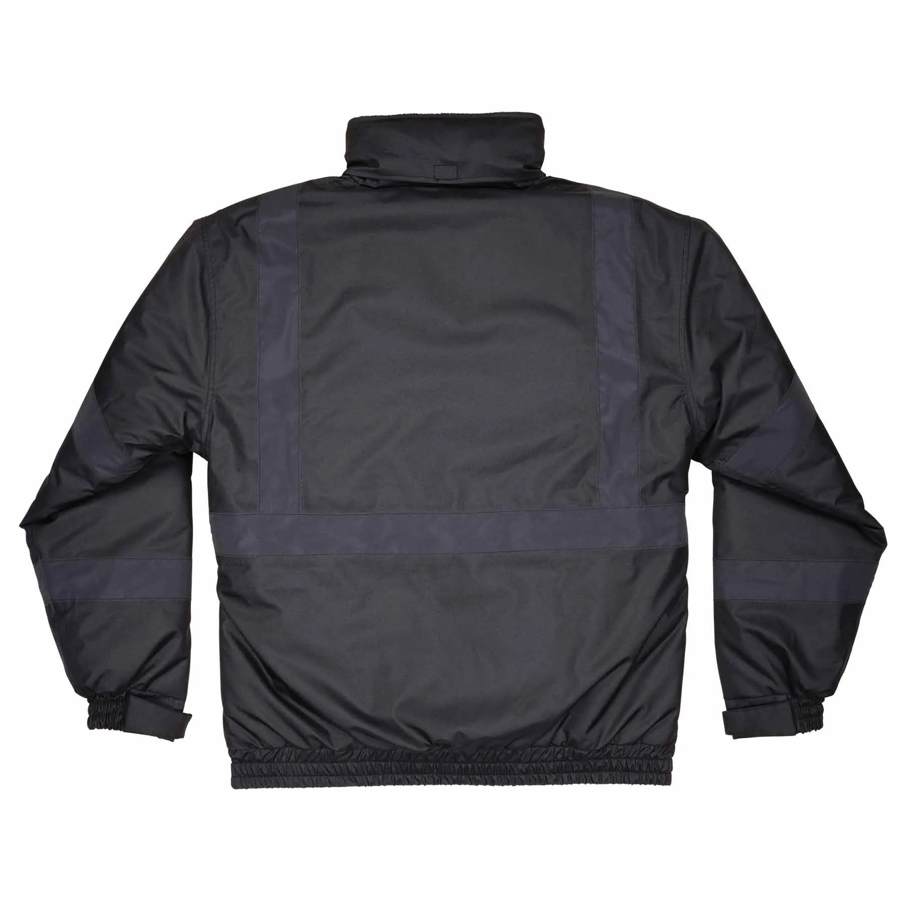 Ergodyne 25644 8377EV L Black Non-Certified Hi-Vis Bomber Jacket - Quilted