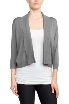 Esperanza Open Front 3/4 Sleeve Cropped Rayon Bolero