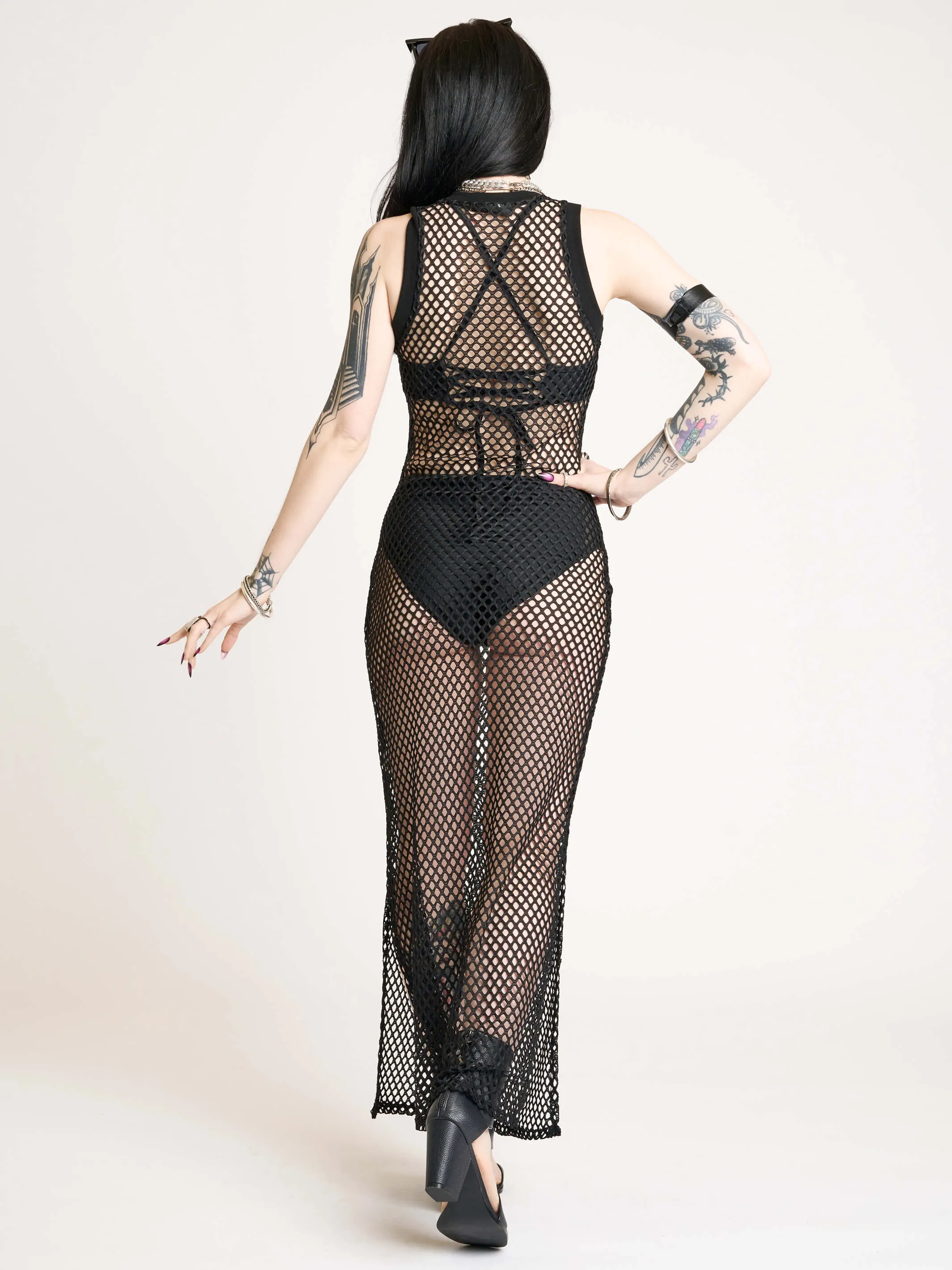 Fishnet Maxi Dress